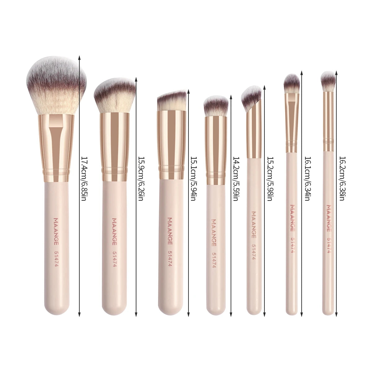 Lot de 7 pinceaux de maquillage